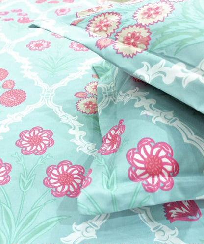 Floral King Size Bedsheet With 2 Pillow Covers