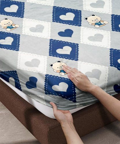 Little Heartbeats Kids Bedsheet With Pillow Covers