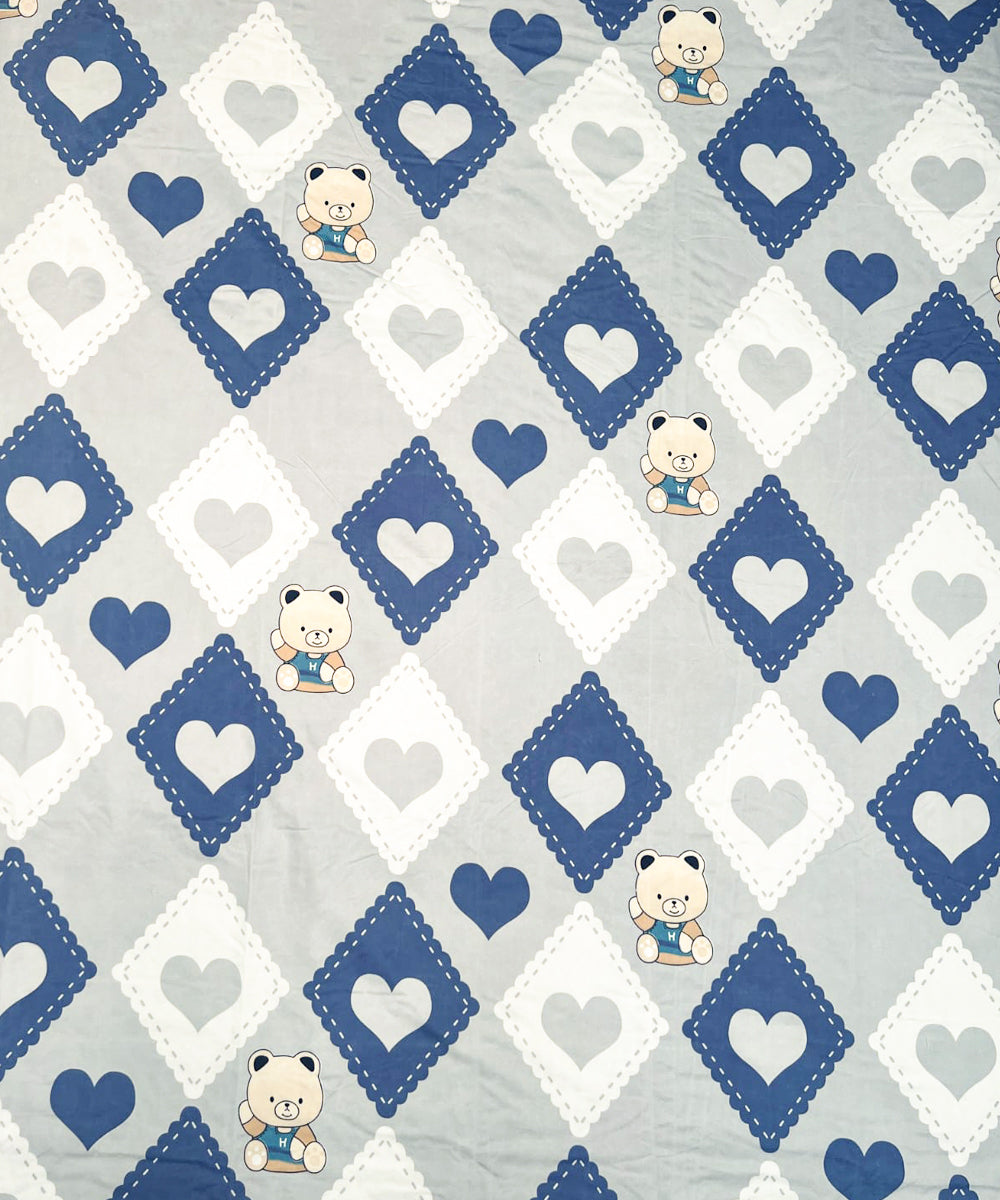 Little Heartbeats Kids Flat Double Bedsheet with 2 Pillow Covers