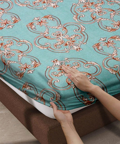 Victorian Essence King Fitted Bedsheet With 2 Pillow Covers