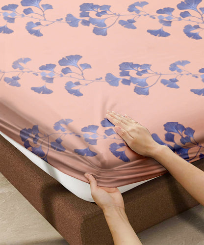 Petal Mist Single Fitted Bedsheet With 1 Pillow Cover