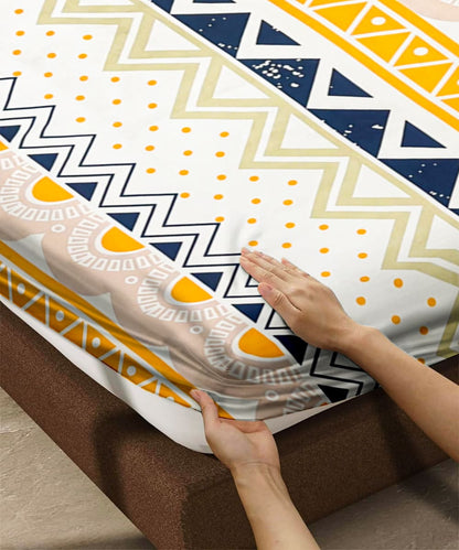 ZigZag Serenity Fitted Bedsheet With Pillow Cover
