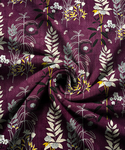 Twilight Flora Flat Double Bedsheet With 2 Pillow Covers