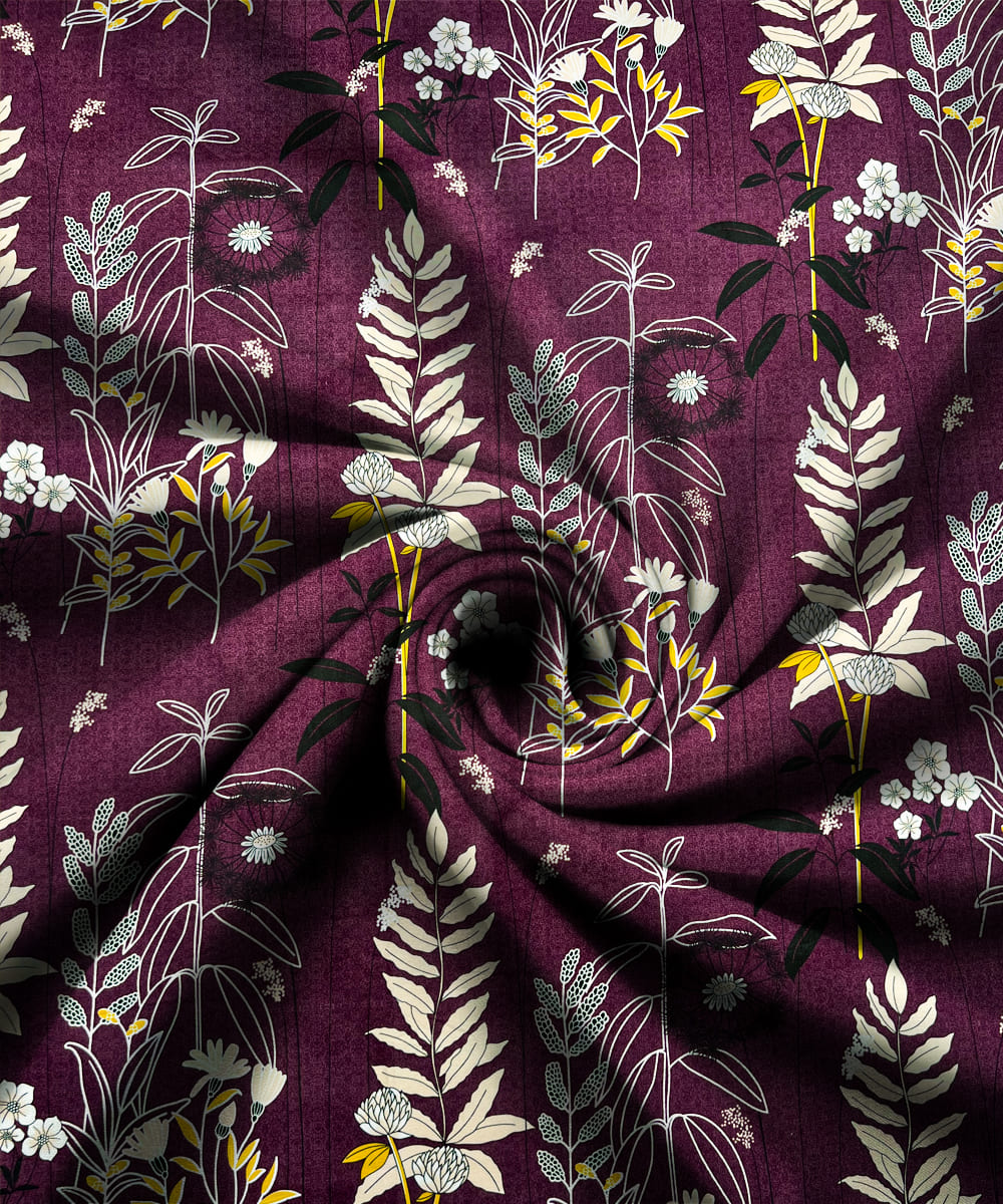 Twilight Flora Single Fitted Bedsheet With 1 Pillow Cover