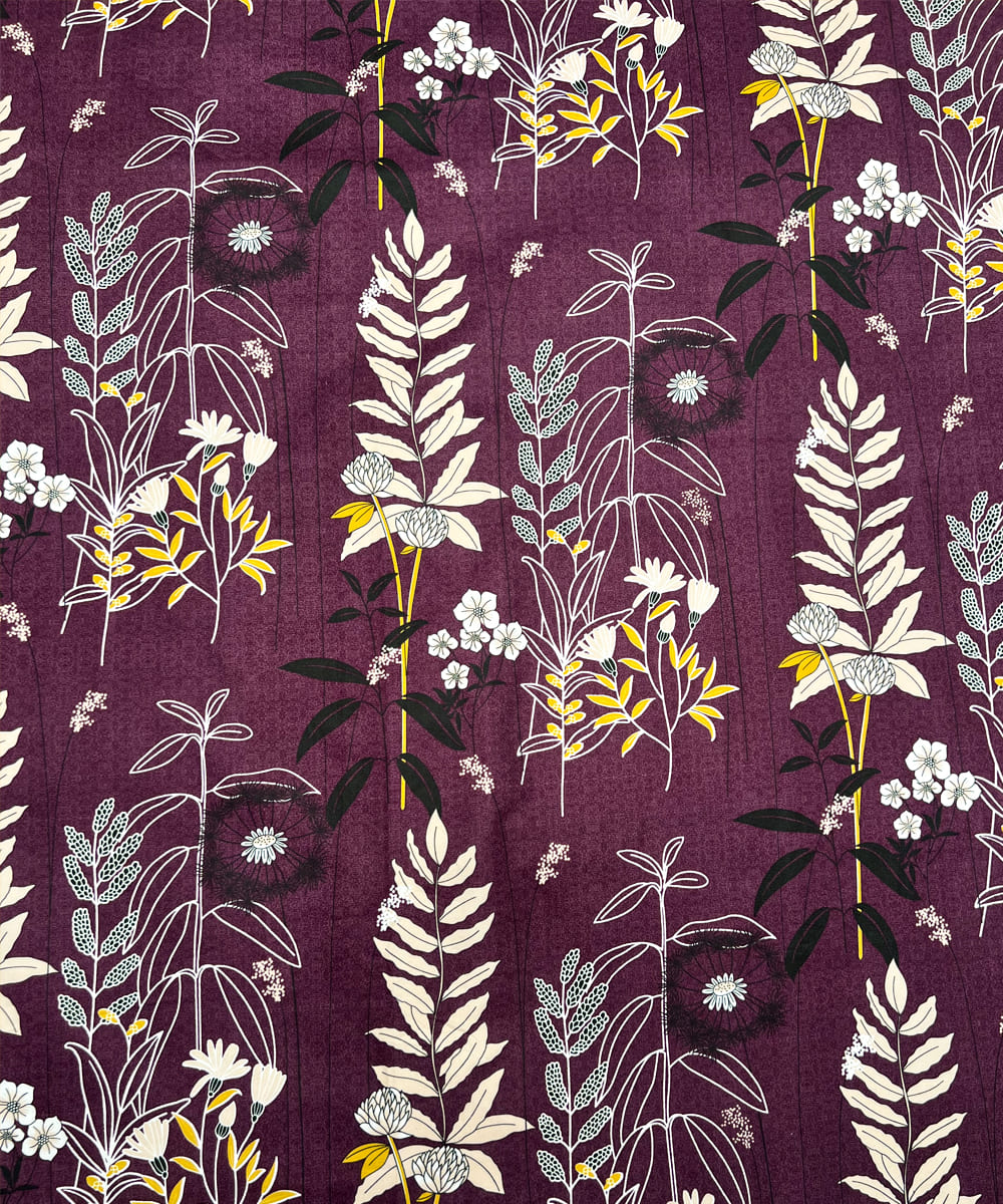 Twilight Flora King Size Bedsheet With 2 Pillow Cover