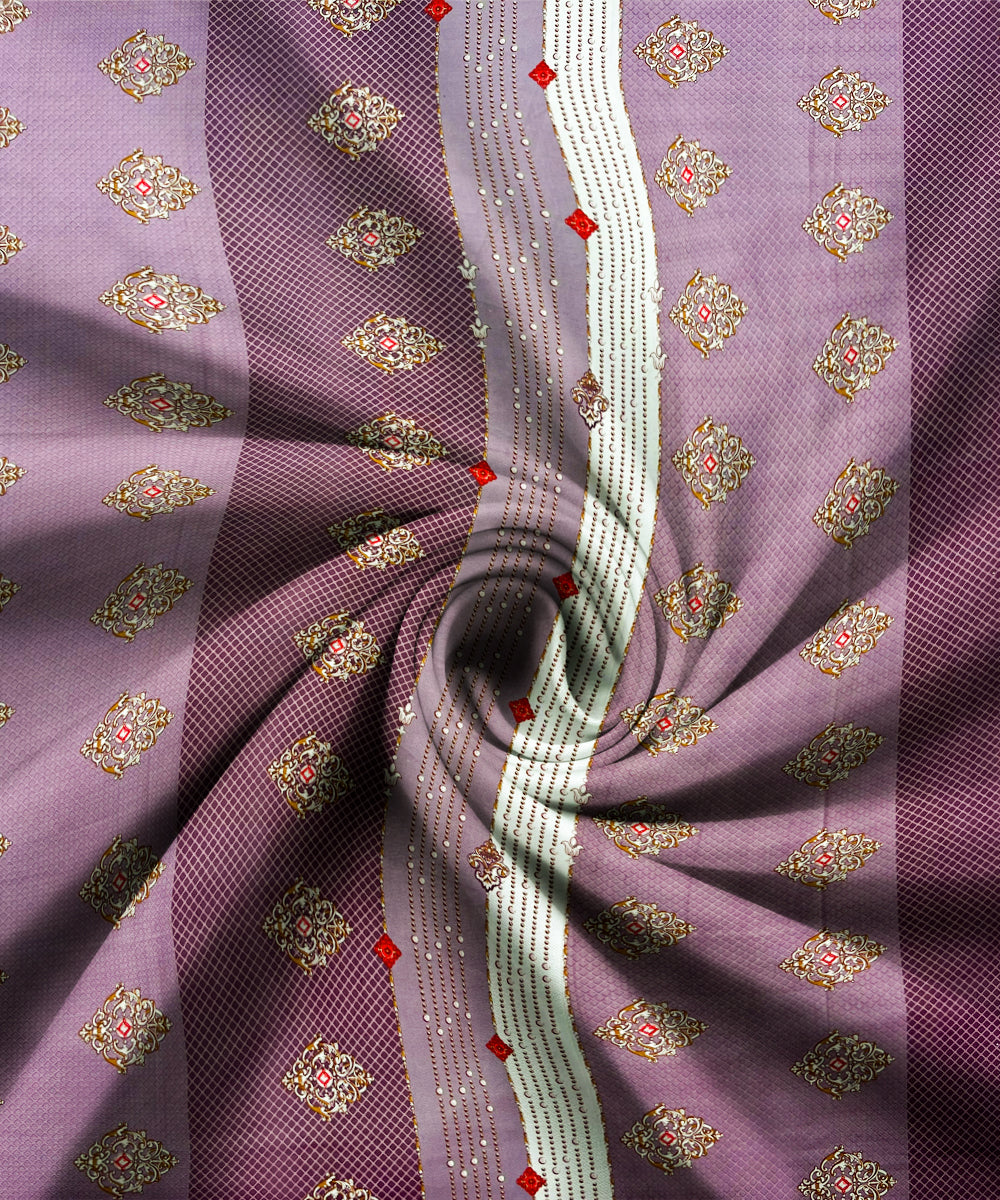 Vintage Plum Harmony  Fitted Bedsheet With Pillow Cover