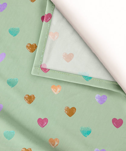 Valentine's Glow King Size Bedsheet With 2 Pillow Cover