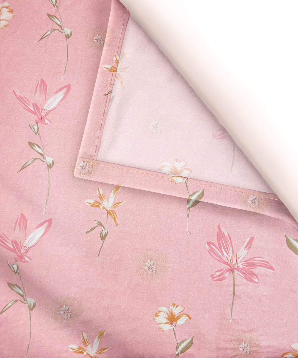 Gentle Blooms Flat Bedsheet With Pillow Covers