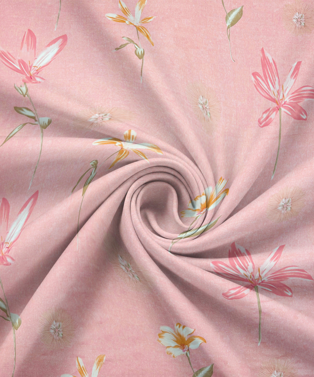 Gentle Blooms Flat Bedsheet With Pillow Covers