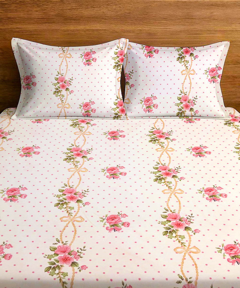 Bloom & Bow Fitted Bedsheet With Pillow Cover