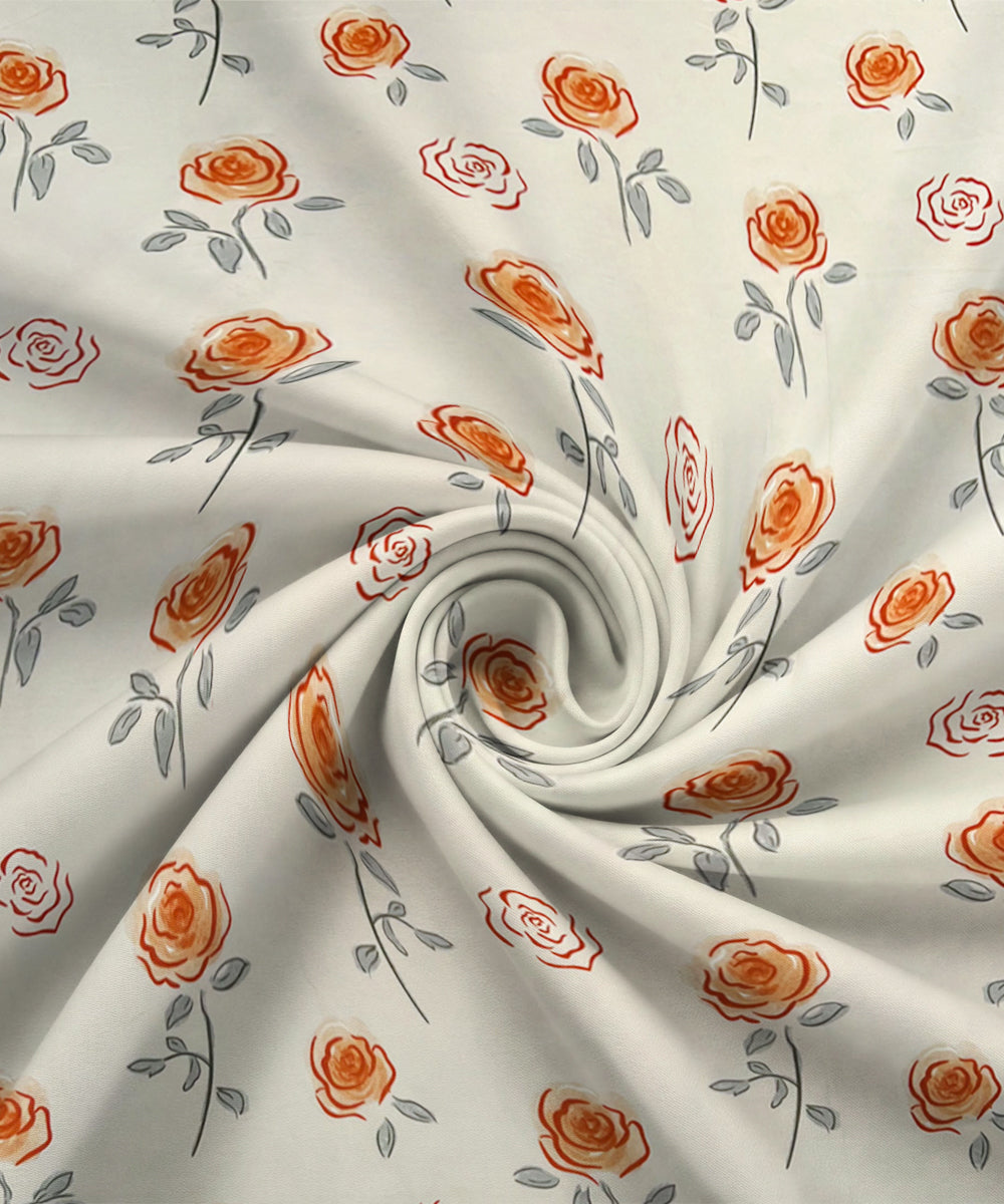 Delicate Roses Flat Double Bedsheet With 2 Pillow Covers