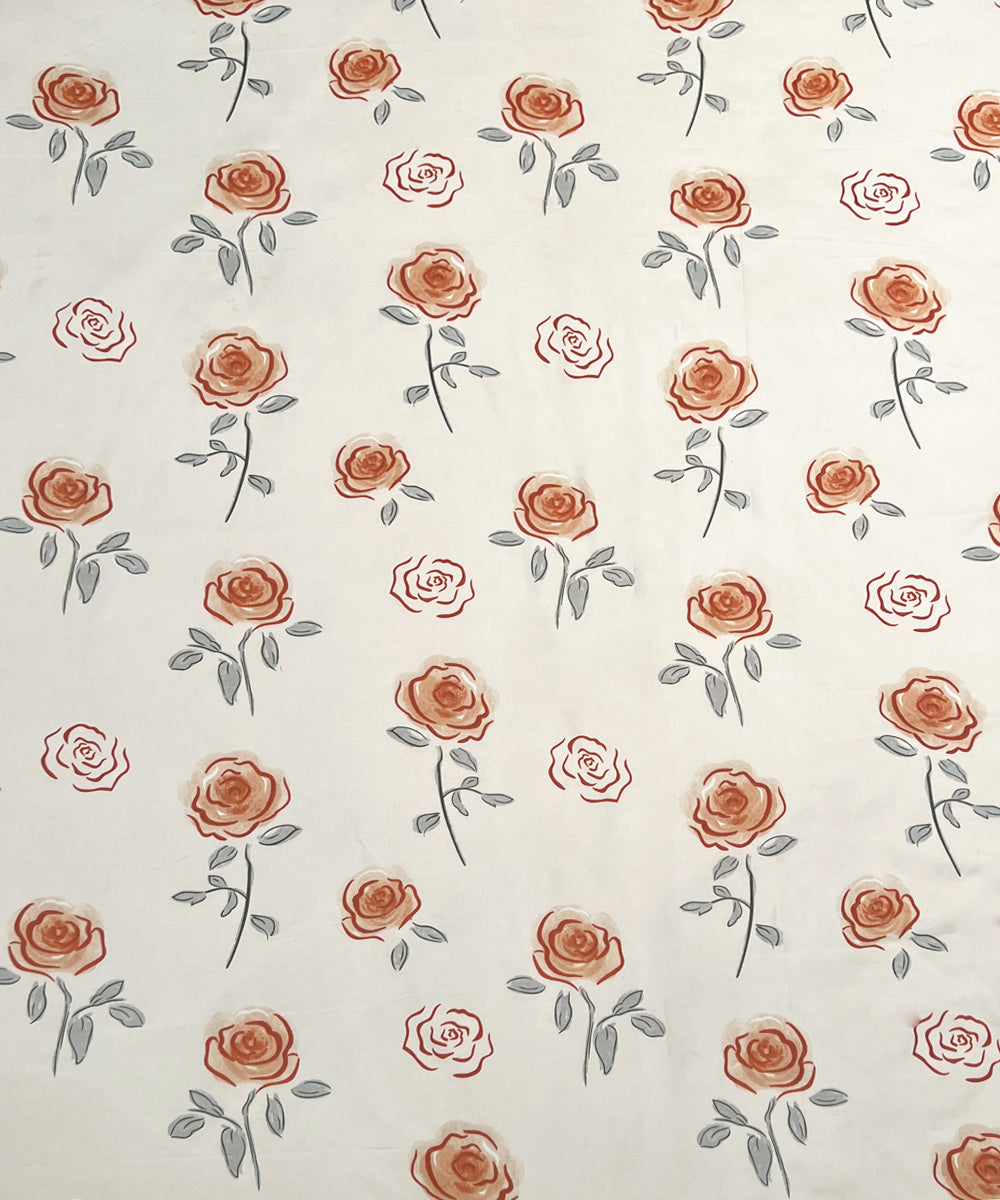 Delicate Roses Single Fitted Bedsheet With 1 Pillow Cover