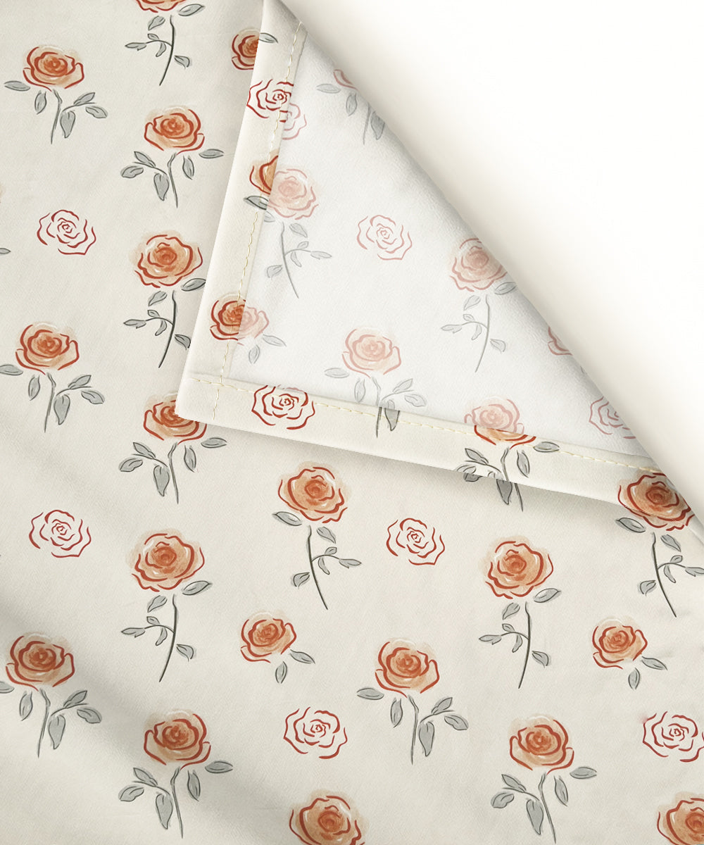 Delicate Roses Flat Bedsheet With Pillow Covers