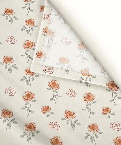 Delicate Roses Fitted Bedsheet With Pillow Cover