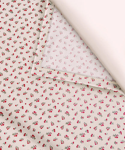 Berry Blush King Fitted Bedsheet With 2 Pillow Covers