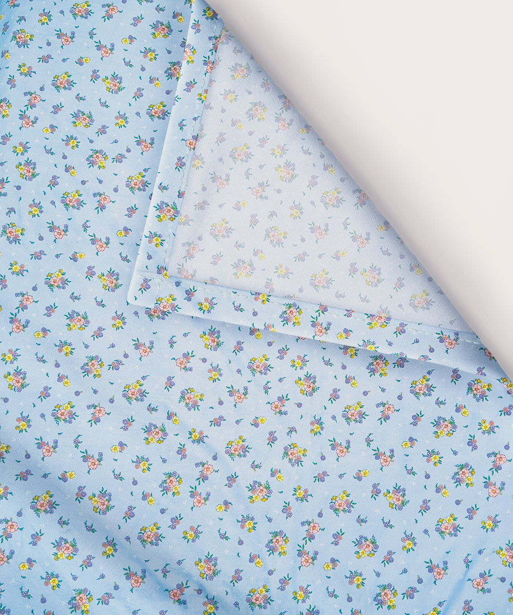 Daisy Sky King Fitted Bedsheet With 2 Pillow Covers