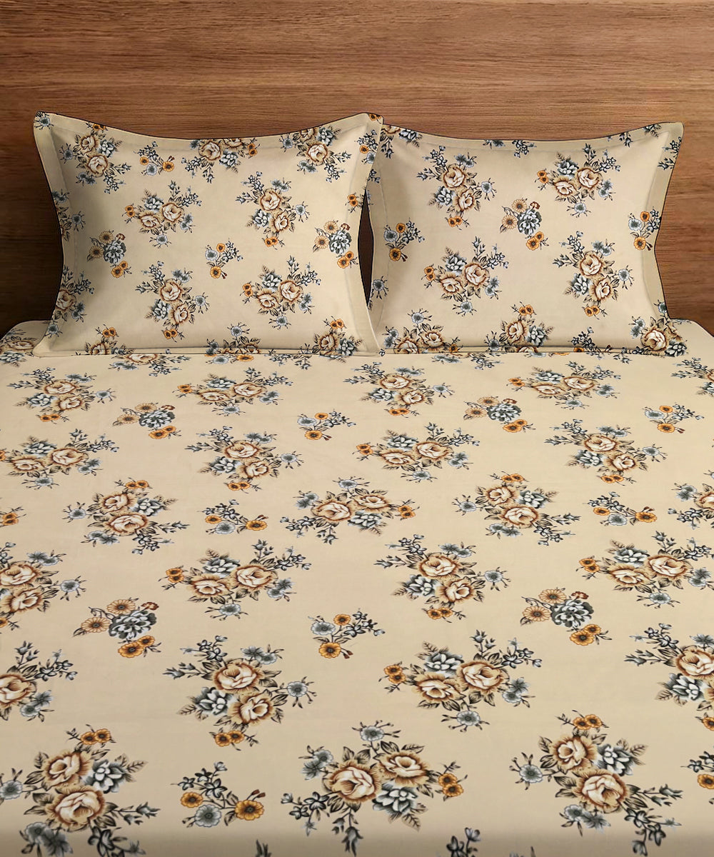 French Garden Bedsheet With Pillow Covers