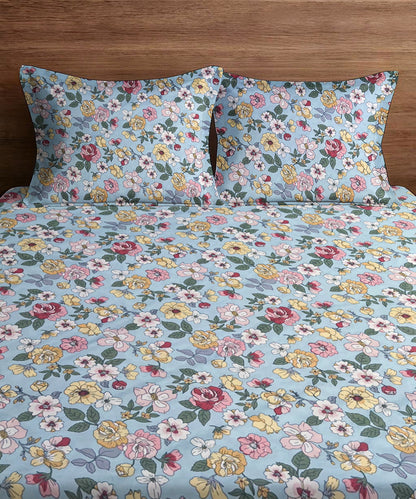 Serene Spring Bedsheet With Pillow Covers