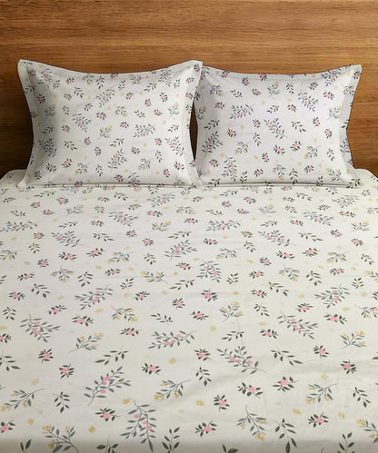 Lily Bloom Flat Bedsheet With Pillow Covers