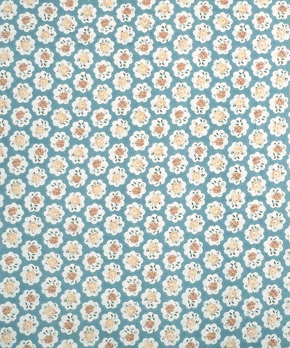 Teal Garden Flat Bedsheet With Pillow Covers
