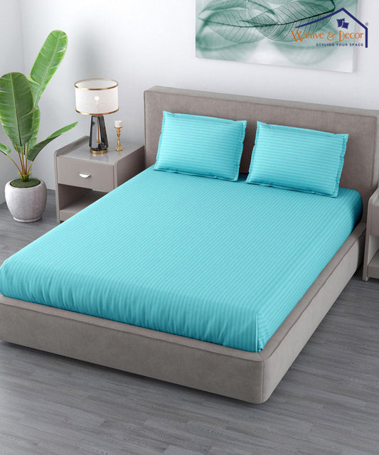 Sky Queen Fitted Bedsheet With 2 Pillow Covers