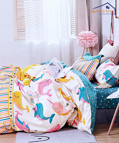 Dolphins Kids 350GSM Single Bed Comforter