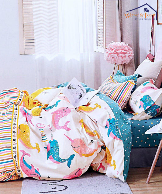 Dolphins Kids 350GSM Single Bed Comforter