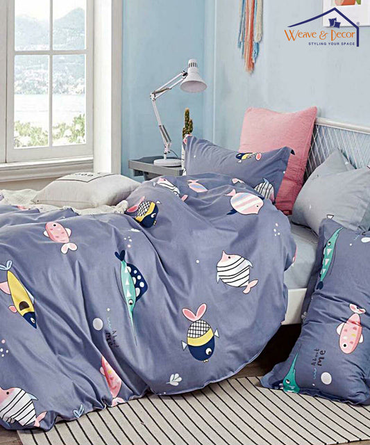 Cute Fish Kids 350GSM Single Bed Comforter
