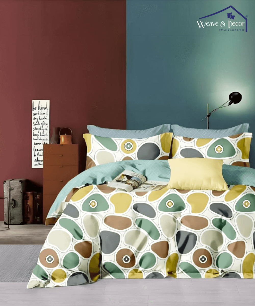 Nature's Canvas  Single Fitted Bedsheet With 1 Pillow Cover