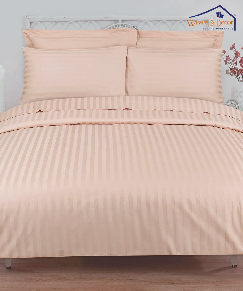 Cream Satin Stripe Quilt / Blanket / Razai / Duvet Covers