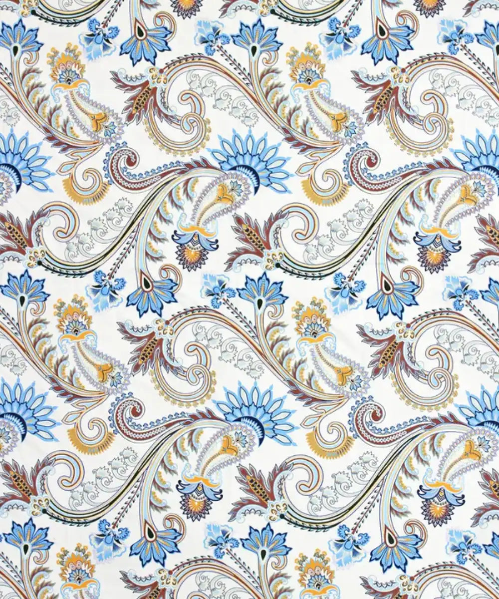 Cream Blossom King Fitted Bedsheet With 2 Pillow Covers