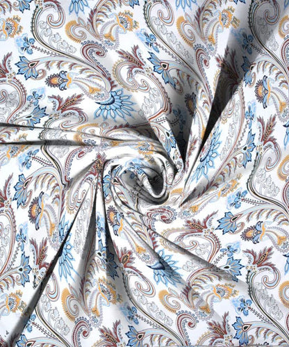 Cream Blossom King Size Bedsheet With 2 Pillow Cover