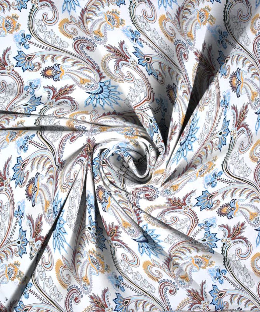Cream Blossom King Fitted Bedsheet With 2 Pillow Covers