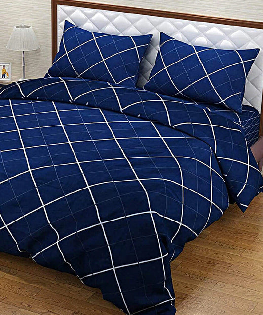Blue Checks 350GSM Double Bed Comforter