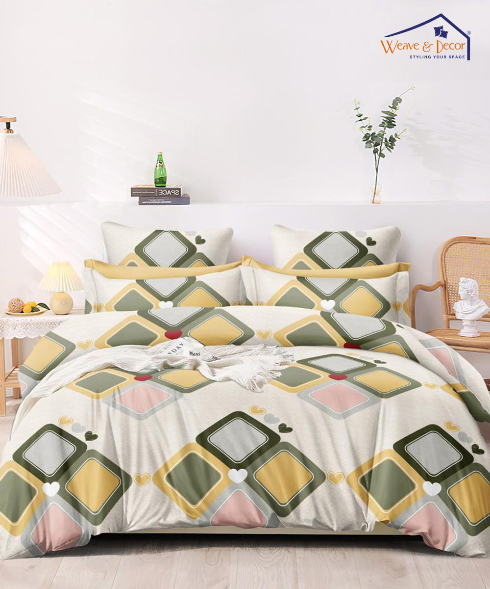 Box in Box King Size Bedsheet With 2 Pillow Covers