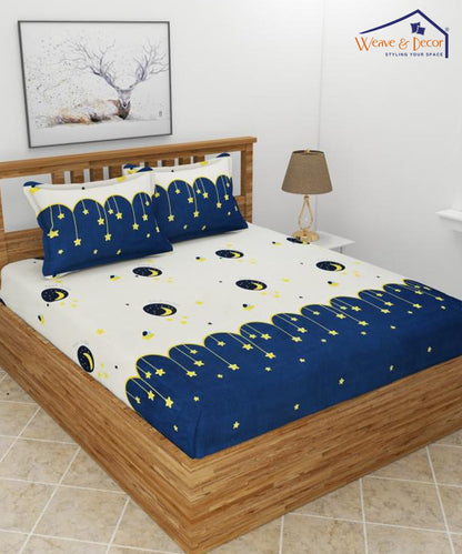 Space Kids Super King Fitted Bedsheet  with 2 Pillow Covers