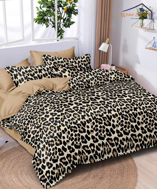 Animal Print Single Fitted Bedsheet With 1 Pillow Cover