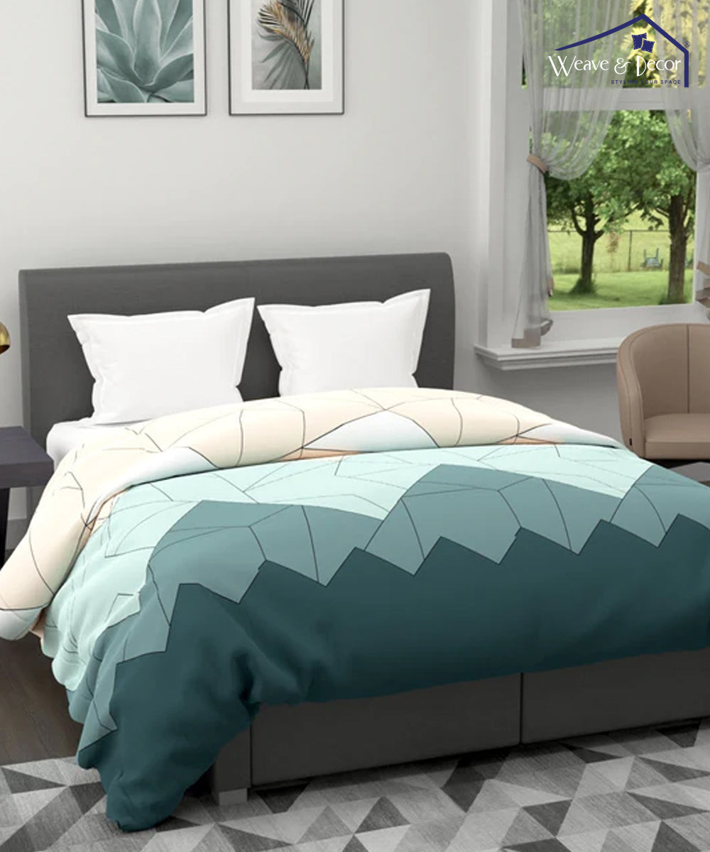 Multi Color Geometric 350GSM Single Bed Comforter