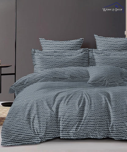 Midnight Mosaic Single Fitted Bedsheet With 1 Pillow Cover