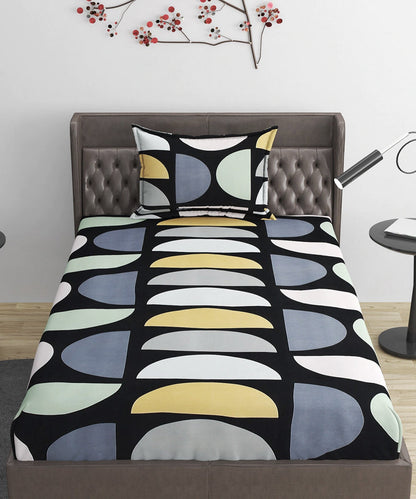 Geometrical Single Bedsheet With 1 Pillow Cover