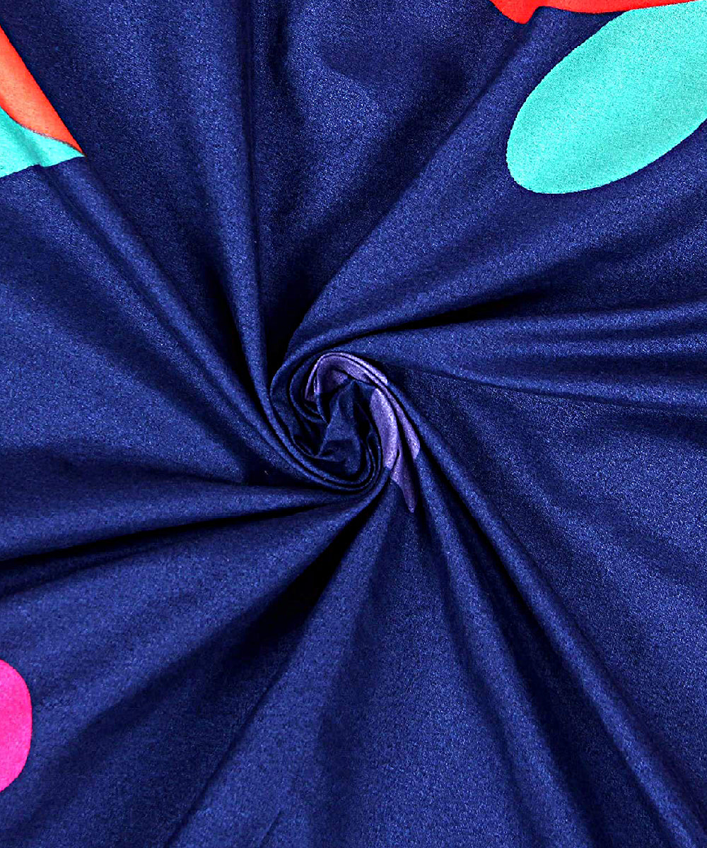 Blue Hearts Single Fitted Bedsheet With 1 Pillow Cover