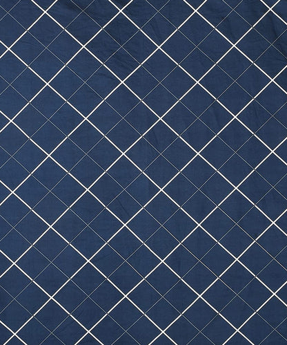Blue Checks King Size Bedsheet With 2 Pillow Cover