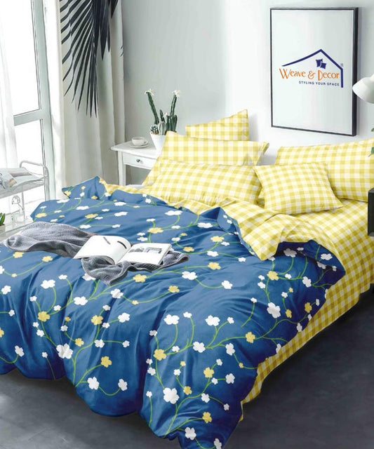 Blue Floral Quilt / Blanket / Razai / Duvet Cover