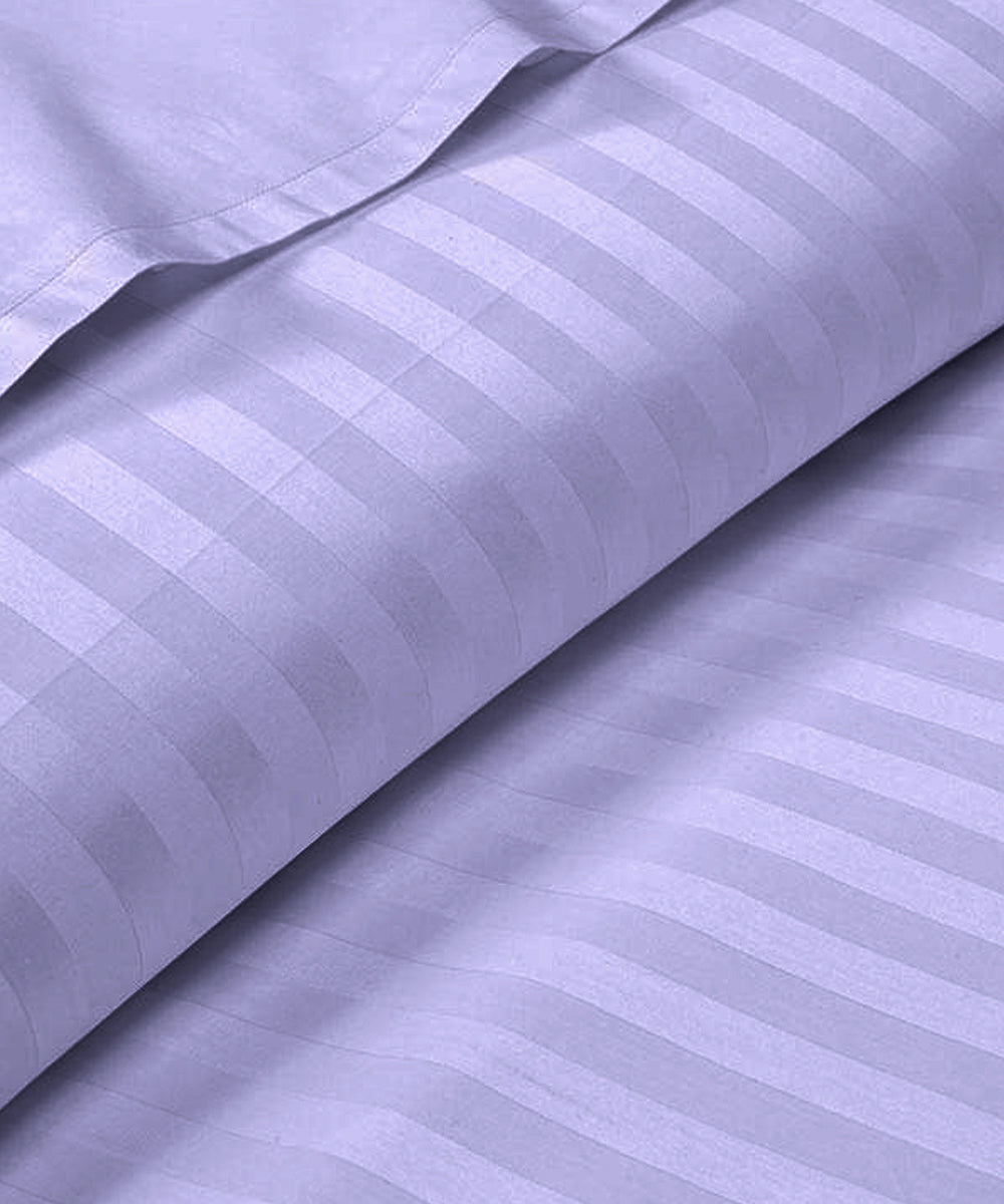 Lavender Satin Stripe Quilt / Blanket / Razai / Duvet Covers
