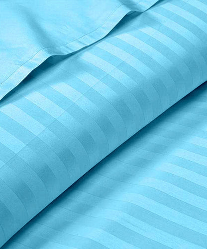 Sky Satin Stripe Quilt / Blanket / Razai / Duvet Covers