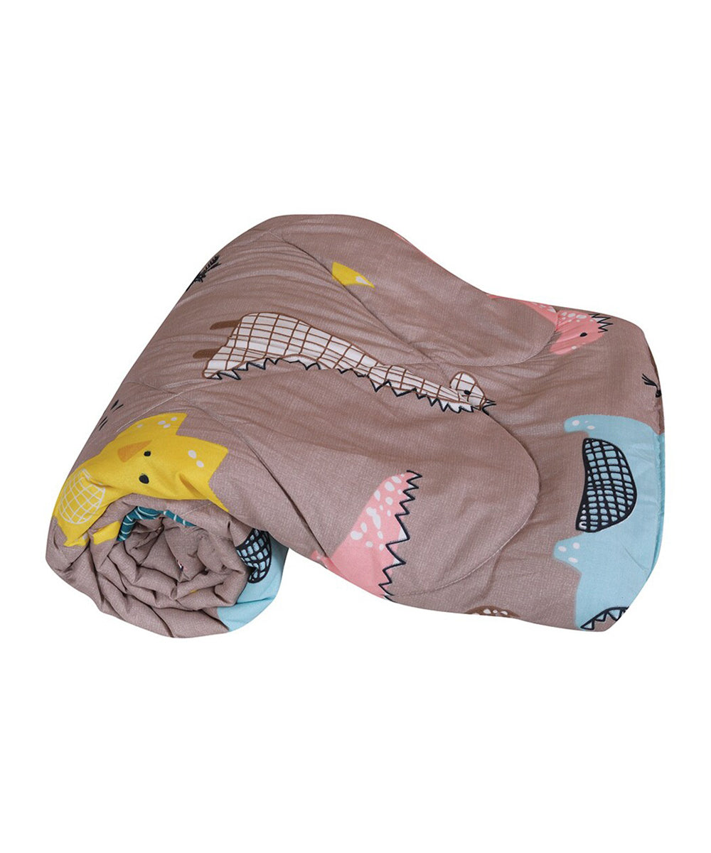 Cute Dinosaur 350GSM Single Bed Comforter