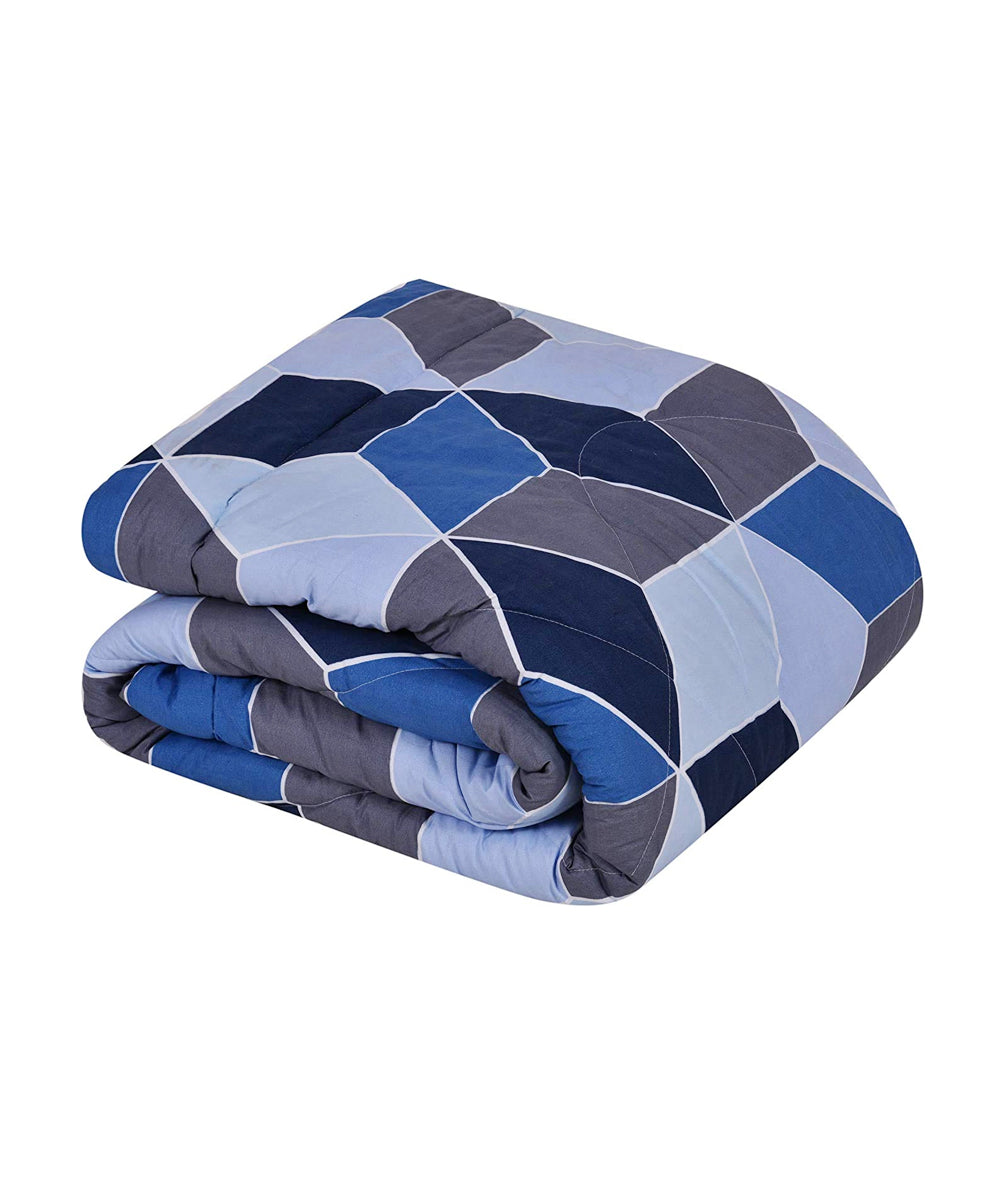 Blue Geometric Quilt / Blanket / Razai / Duvet Cover