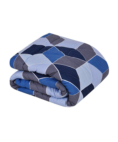 Blue Geometric Quilt / Blanket / Razai / Duvet Cover