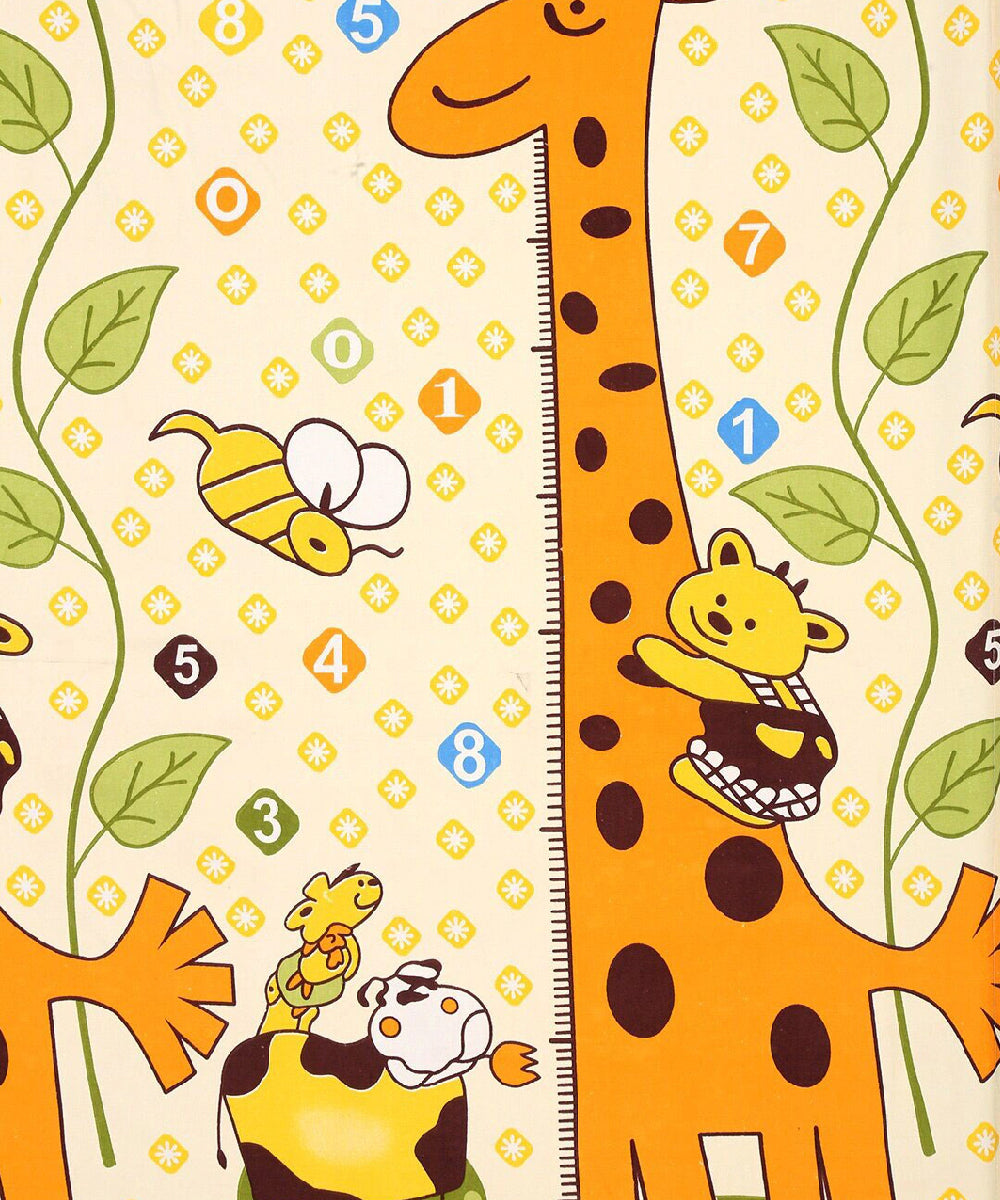 Cute Giraffe Single Fitted Bedsheet With 1 Pillow Cover