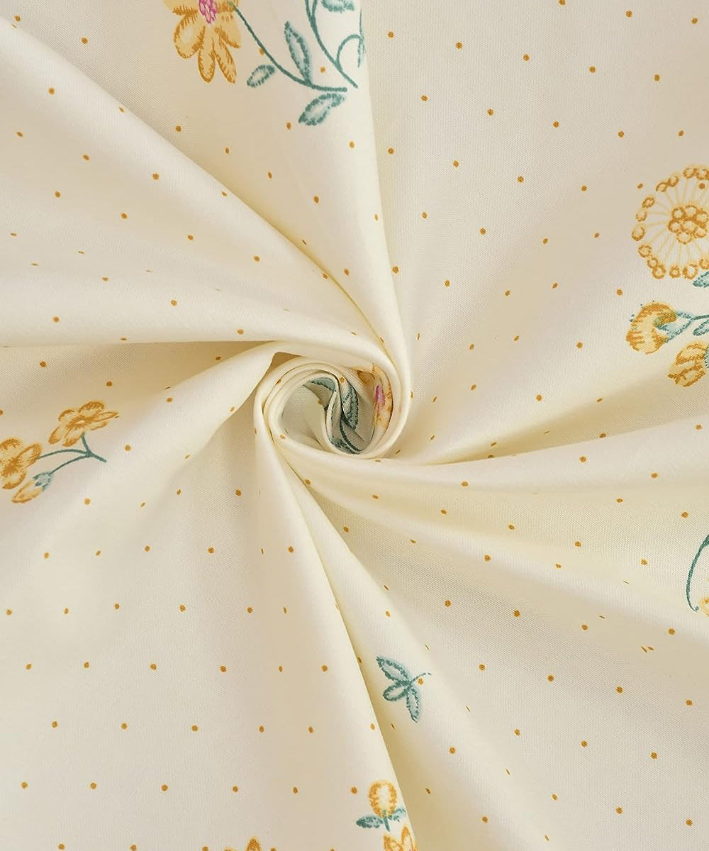 Floral King Size Bedsheet With 2 Pillow Covers
